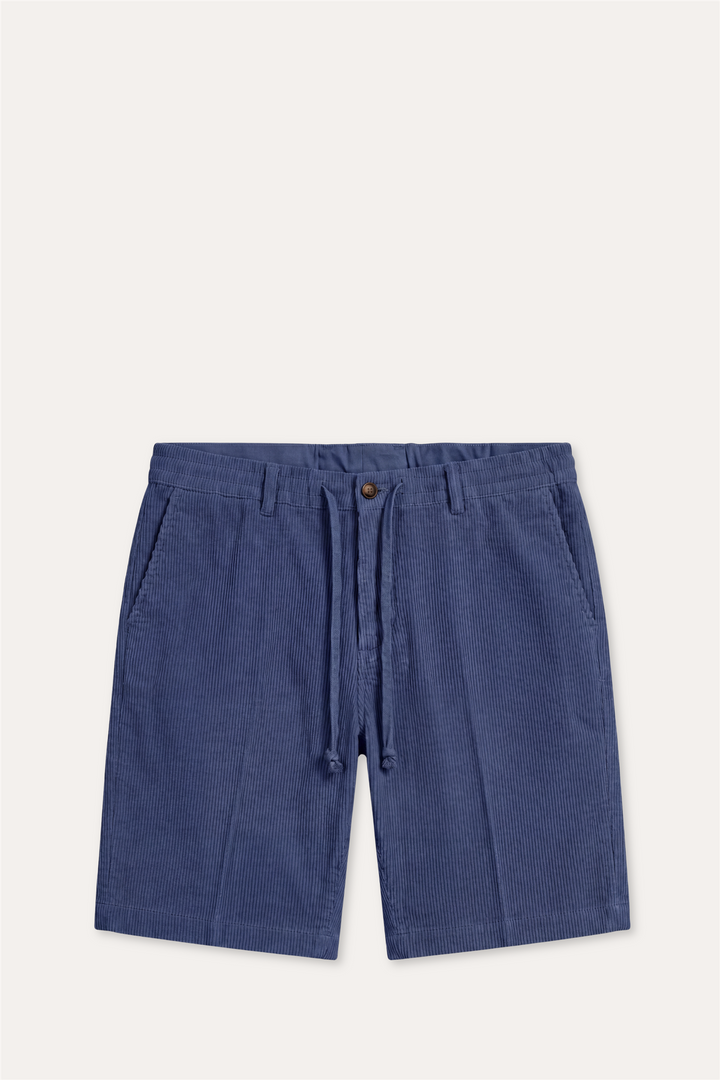 Cotton/Stretch Corduroy Shorts Blue