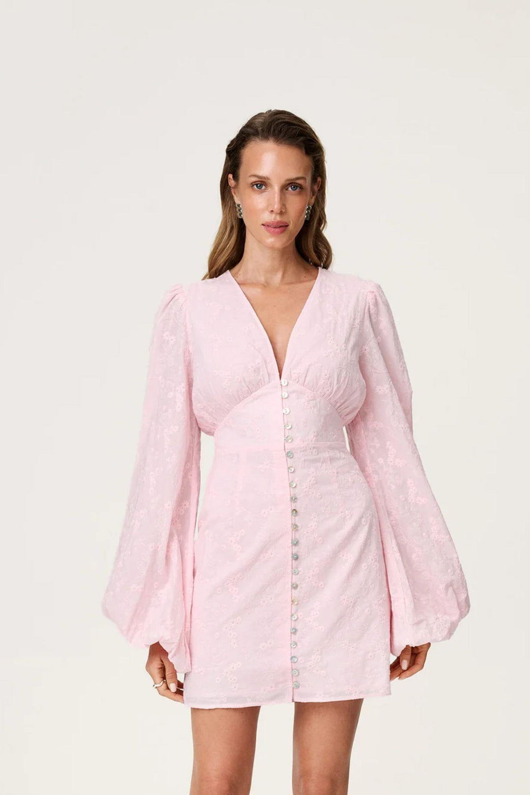 Florence dress- Pink Embroidery