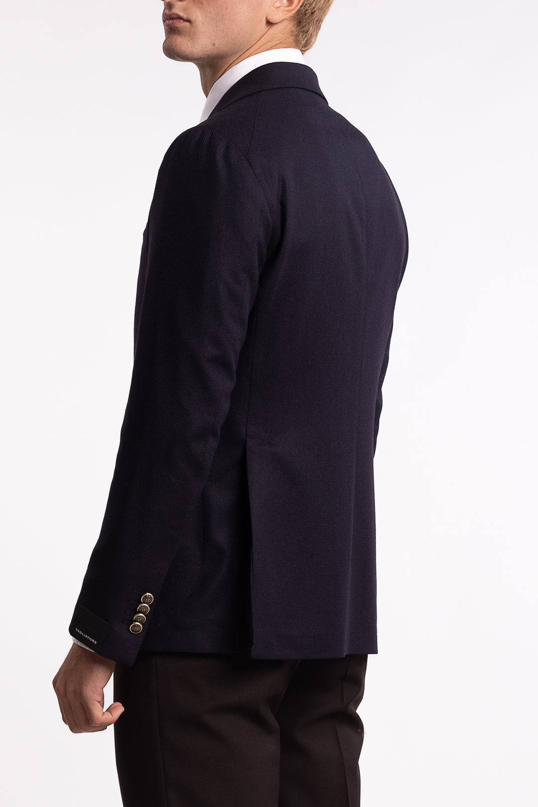 Wool/Cashmere Slim Fit Blazer Navy