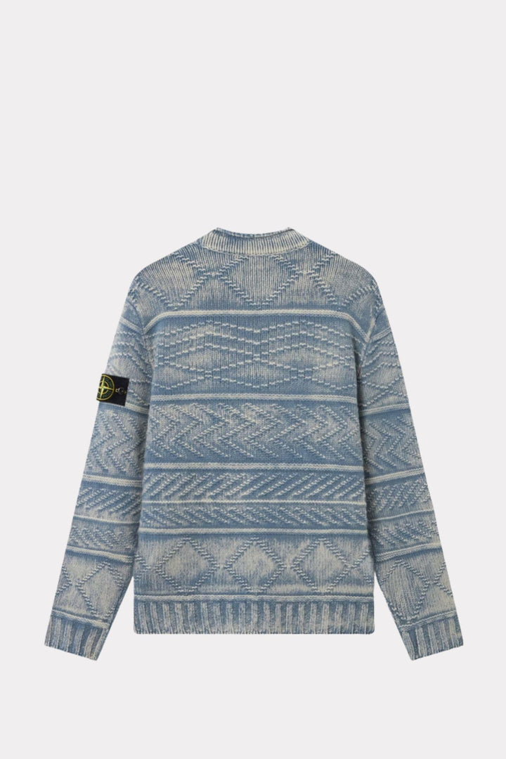 5100001 Loose-fit mock-neck jumper Avio Blue