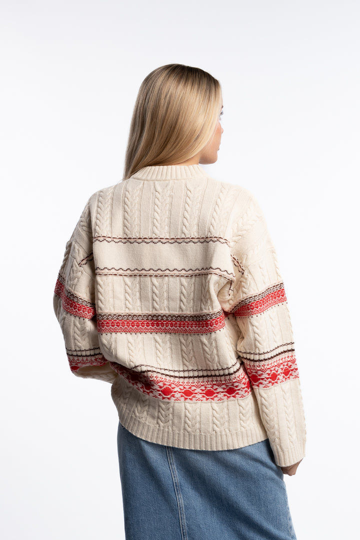 Holzweiler Logo Sweater- Red Mix