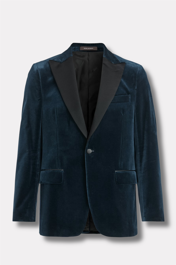 Frampton Velvet Blazer Light Navy