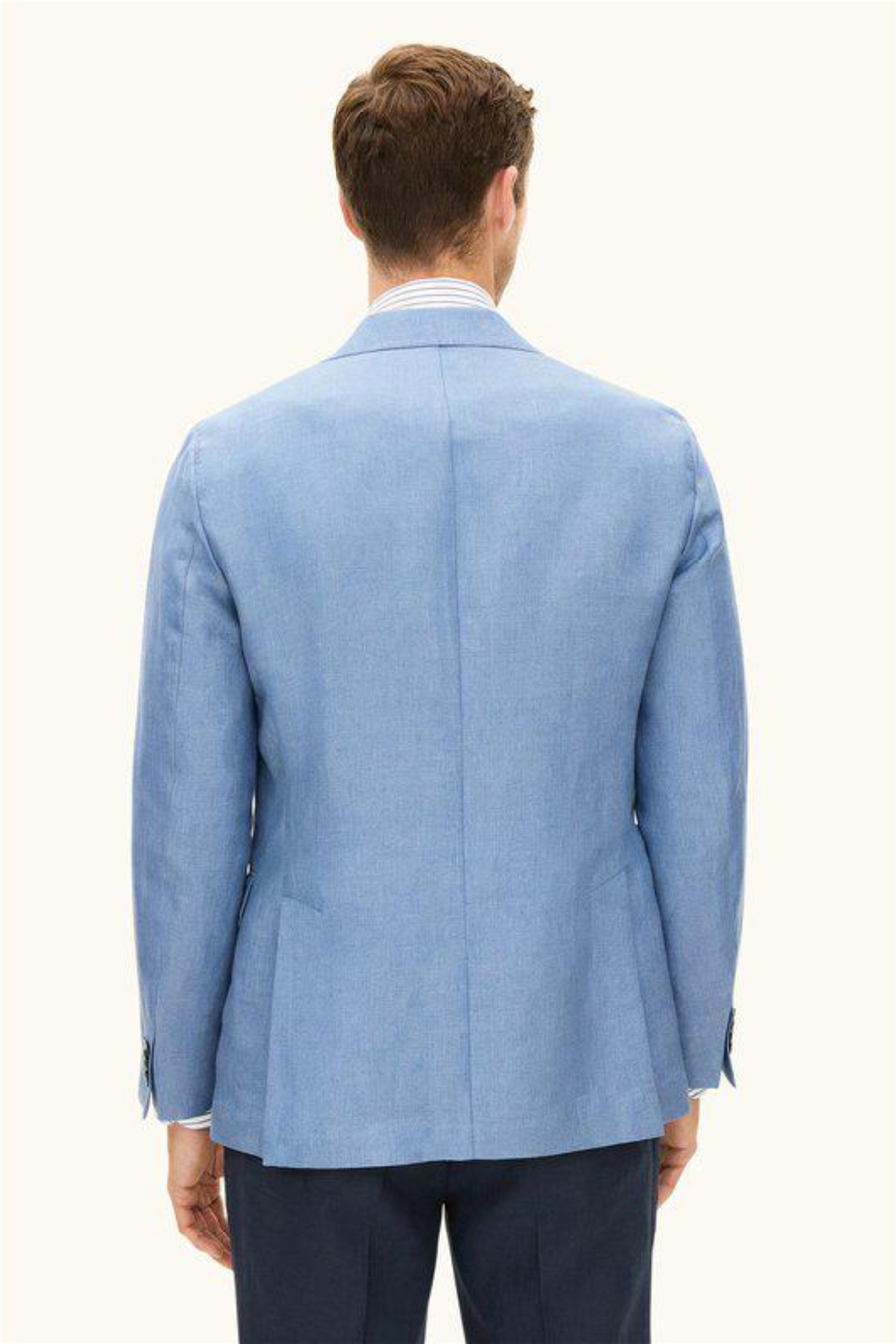Ferry Soft Regular Fit Linen Blazer Blueberry Blue