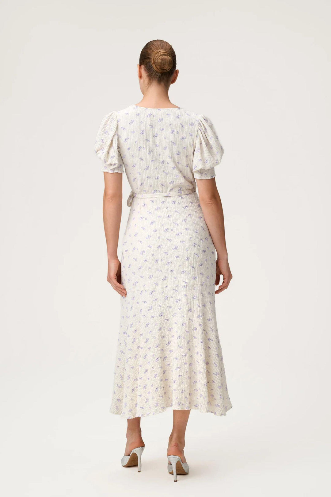 Ferrone Midi Dress Lavender Rose/ White Cream