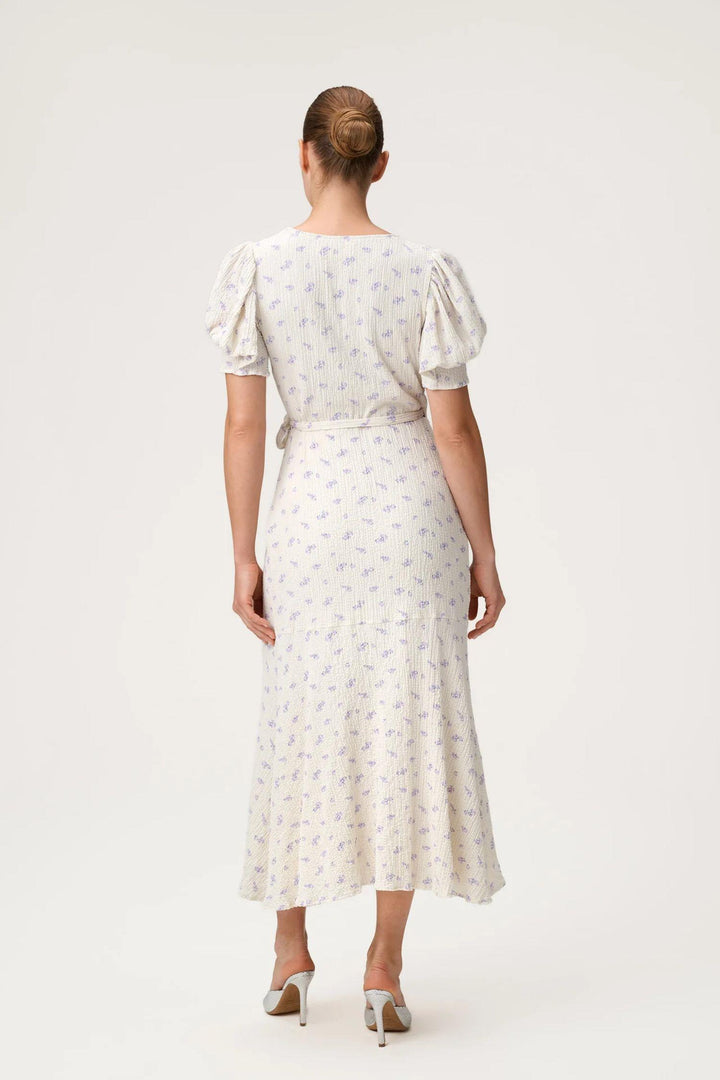 Ferrone Midi Dress Lavender Rose/ White Cream
