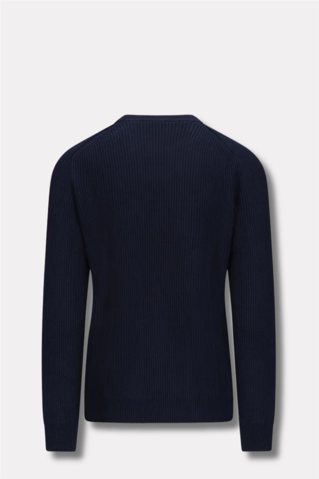 Fisherman´s Rib Virgin Wool Crew Neck Navy