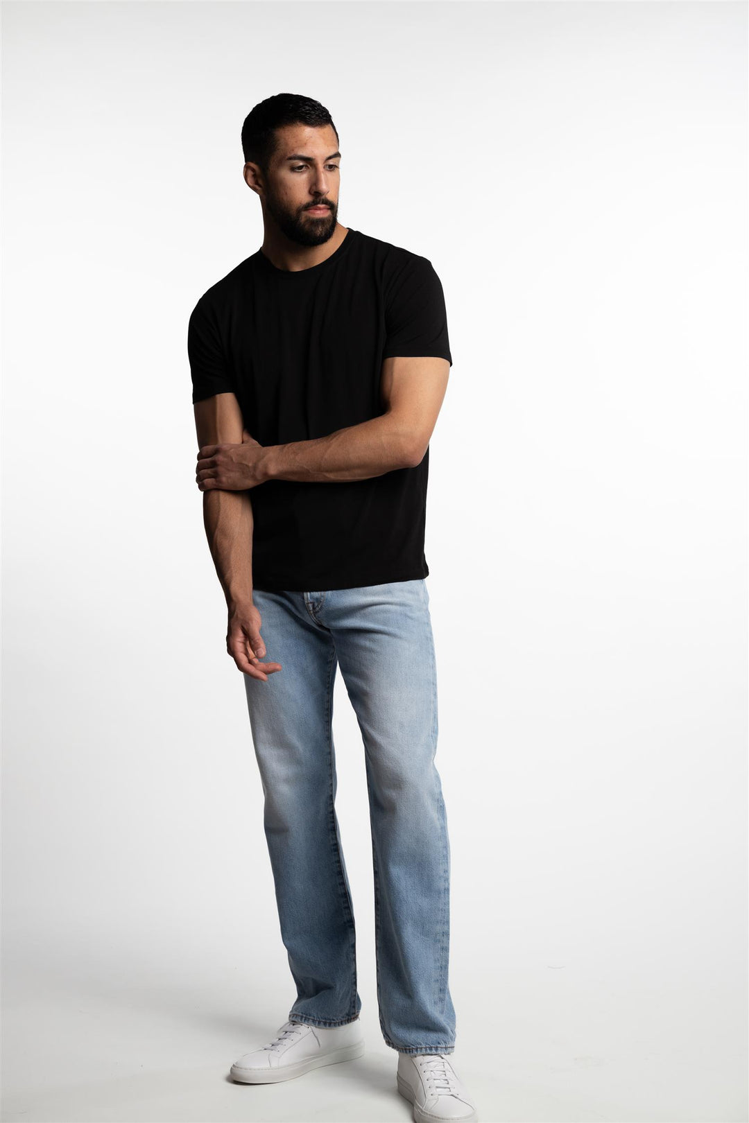 Bamboo/Cotton Crew Neck T-Shirt Black