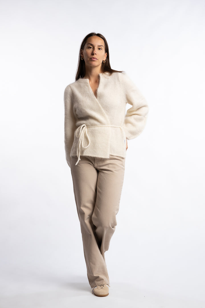 Fredrikke Chunky Cardigan- Bright White