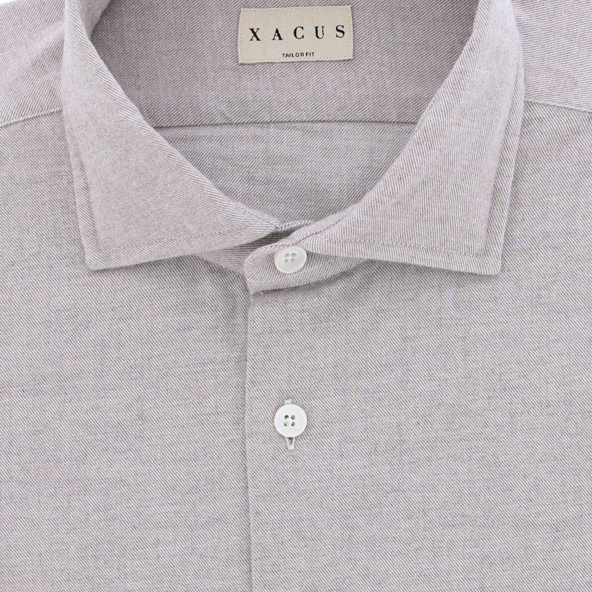 Legacy Flannel Shirt Beige - detalj krage