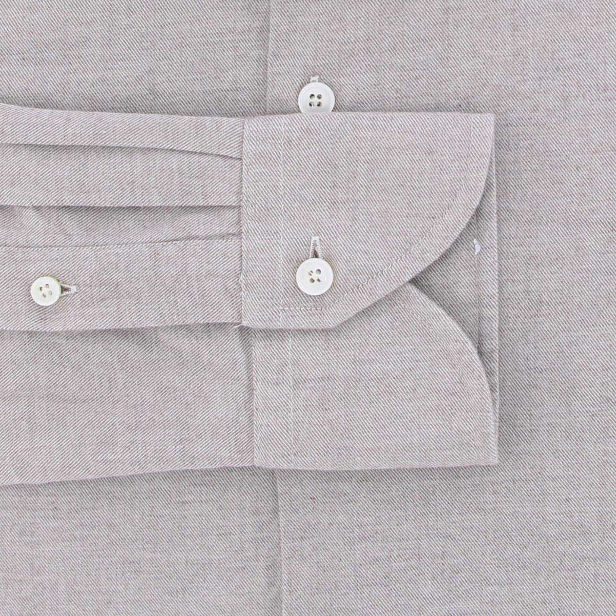 Legacy Flannel Shirt Beige - detalj mansjett
