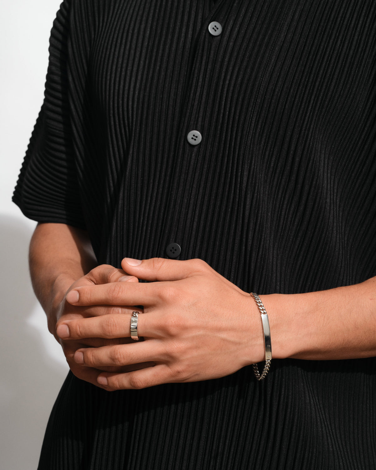 ID Bracelet Silver modelbilde