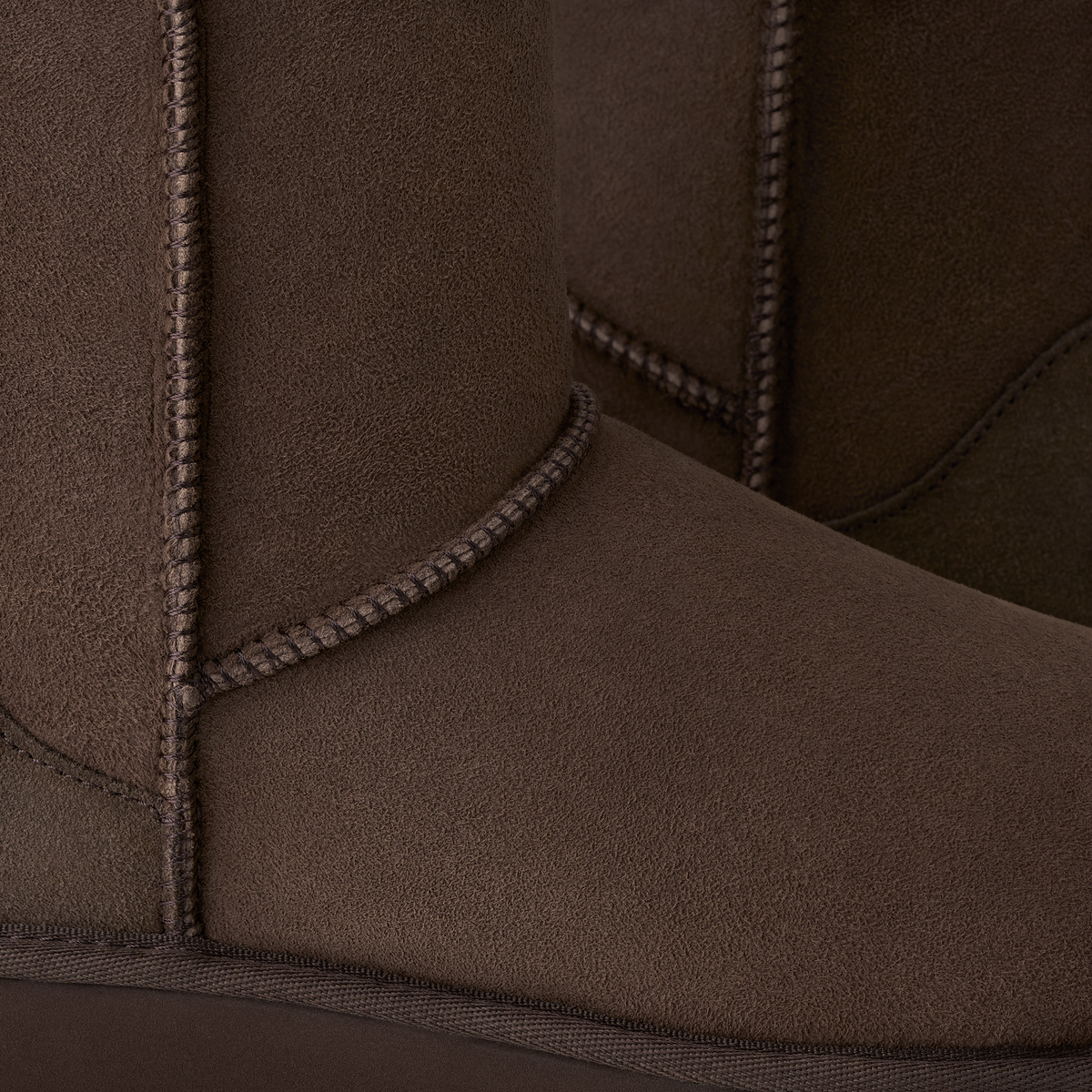 UGG W Classic Short II Dusted Cocoa – detalj skaft