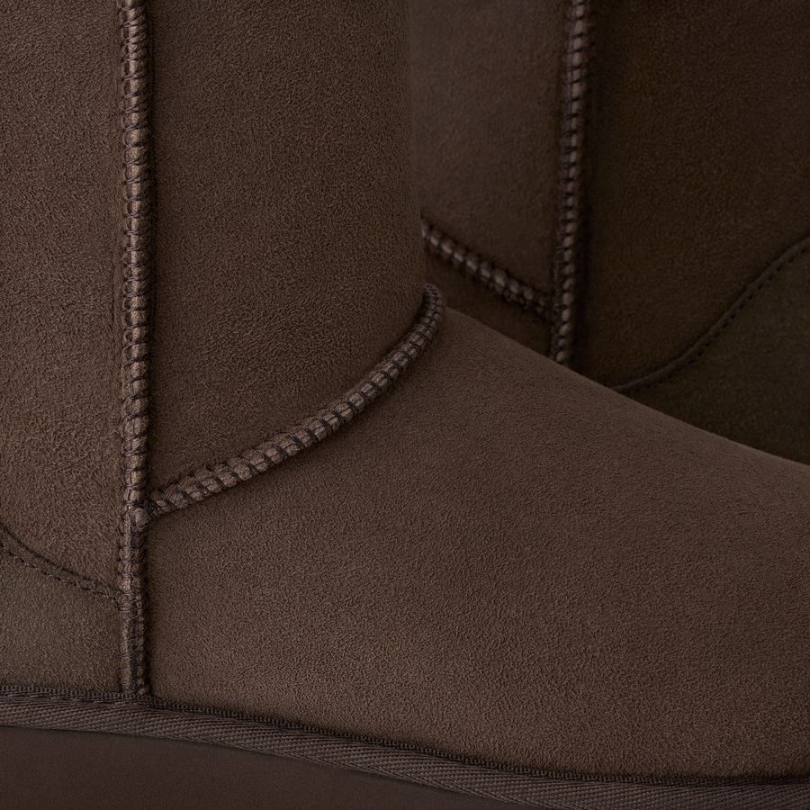 UGG W Classic Short II Dusted Cocoa – detalj skaft