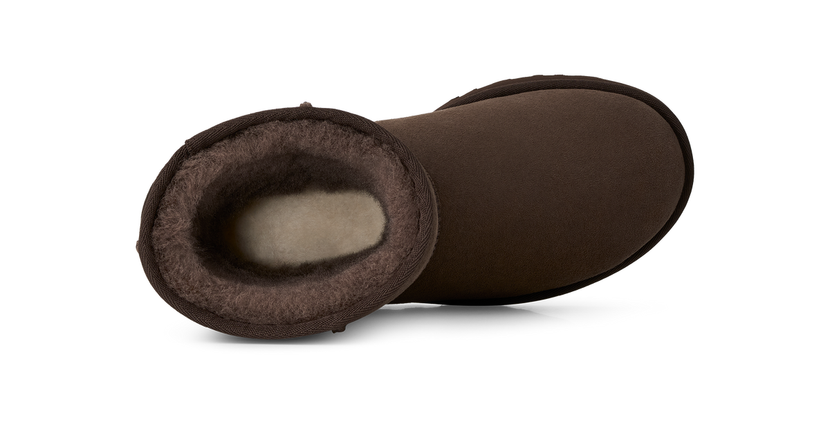 UGG W Classic Short II Dusted Cocoa – saueskinnsfôr innvendig