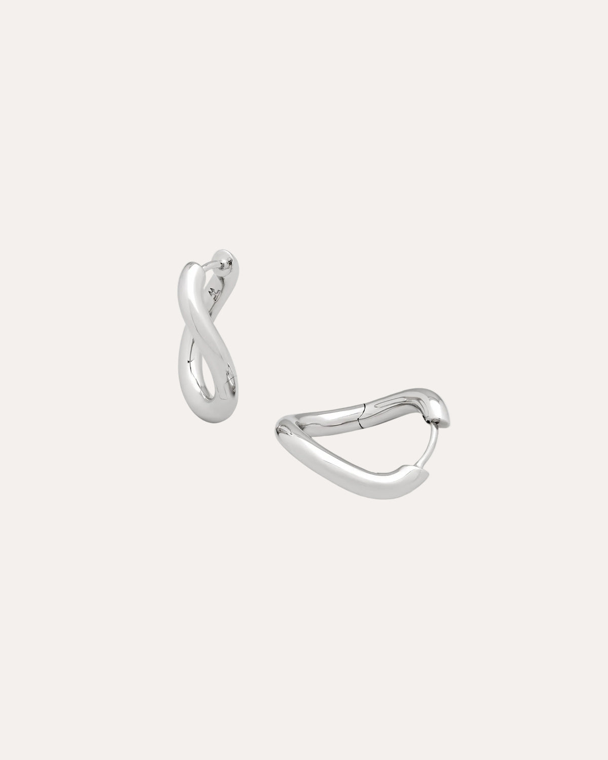 River Hoops Large Sterling Silver | Tom Wood