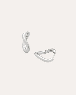 River Hoops Large Sterling Silver