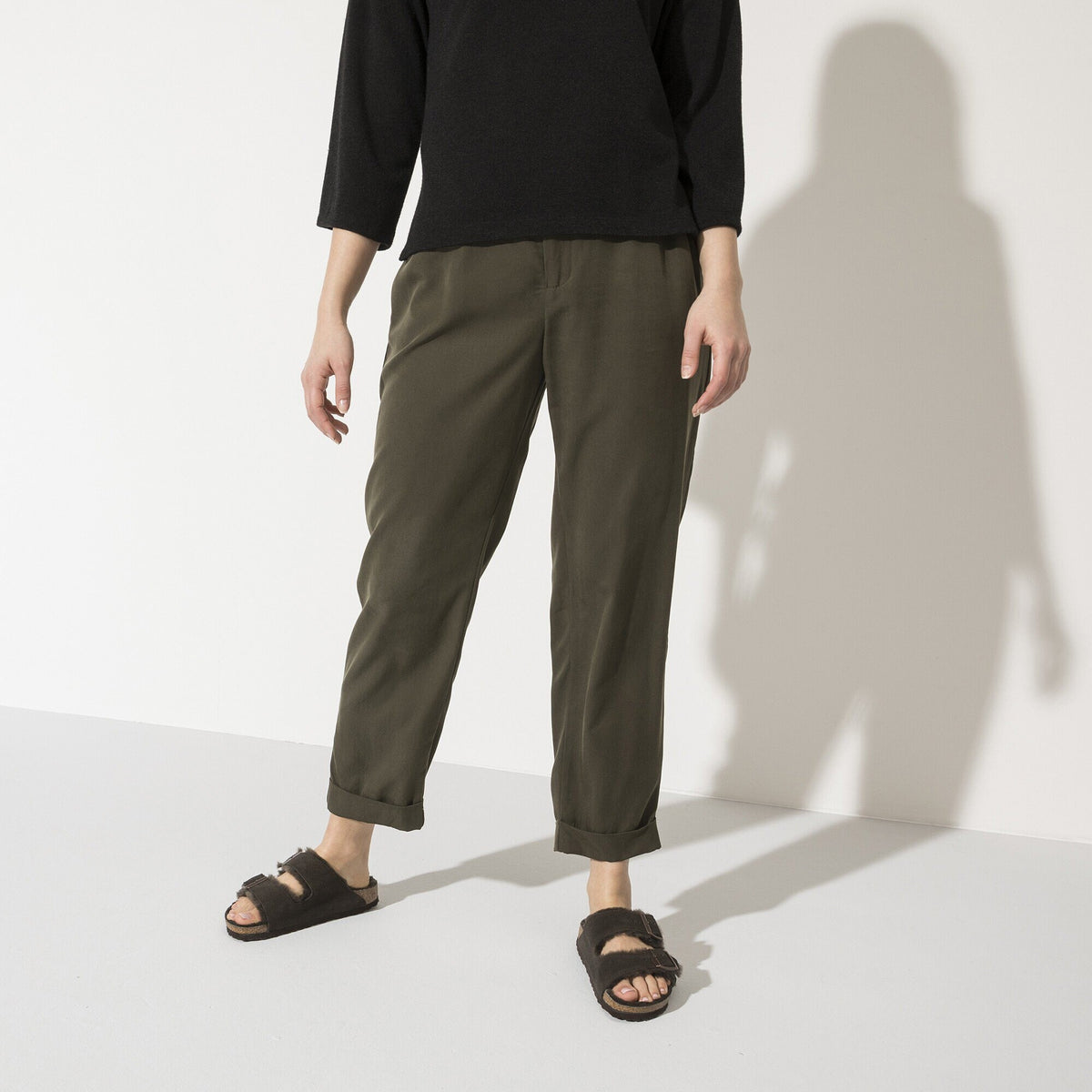 Birkenstock Arizona Shearling LEVE Mocca LAF - modellbilde