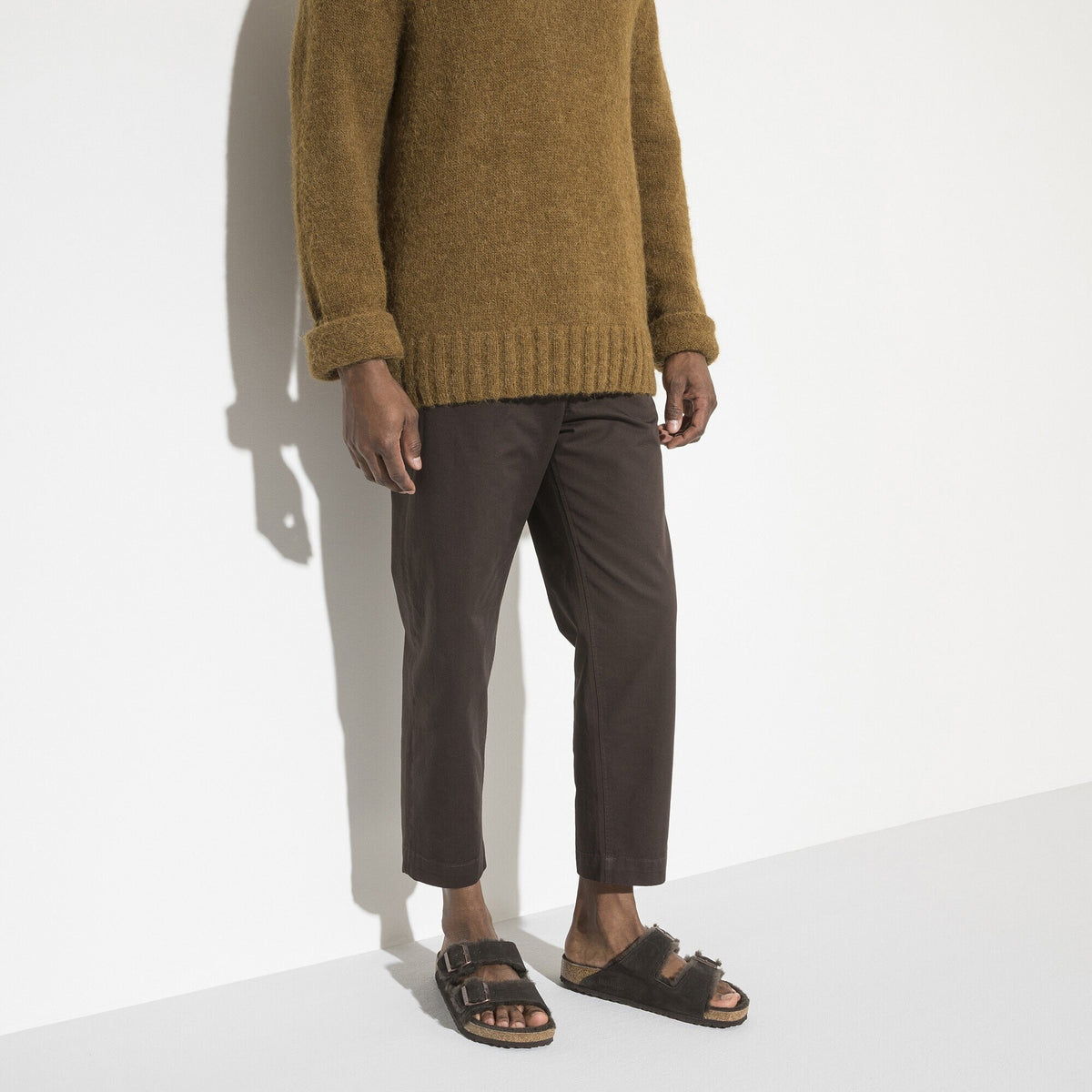 Birkenstock Arizona Shearling LEVE Mocca LAF - modellbilde