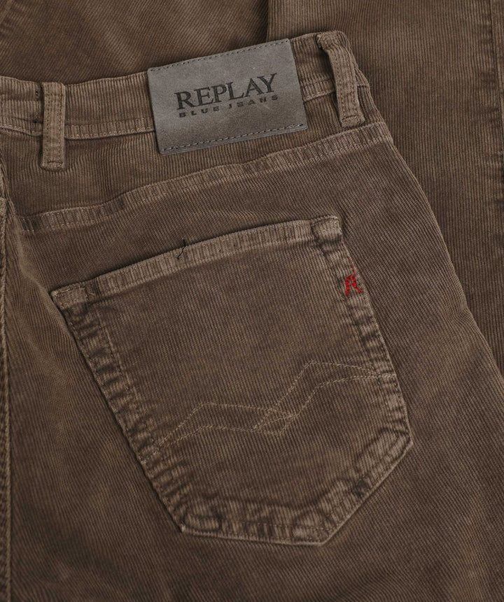 Grover Straight Fit Corduroy Trousers Brown