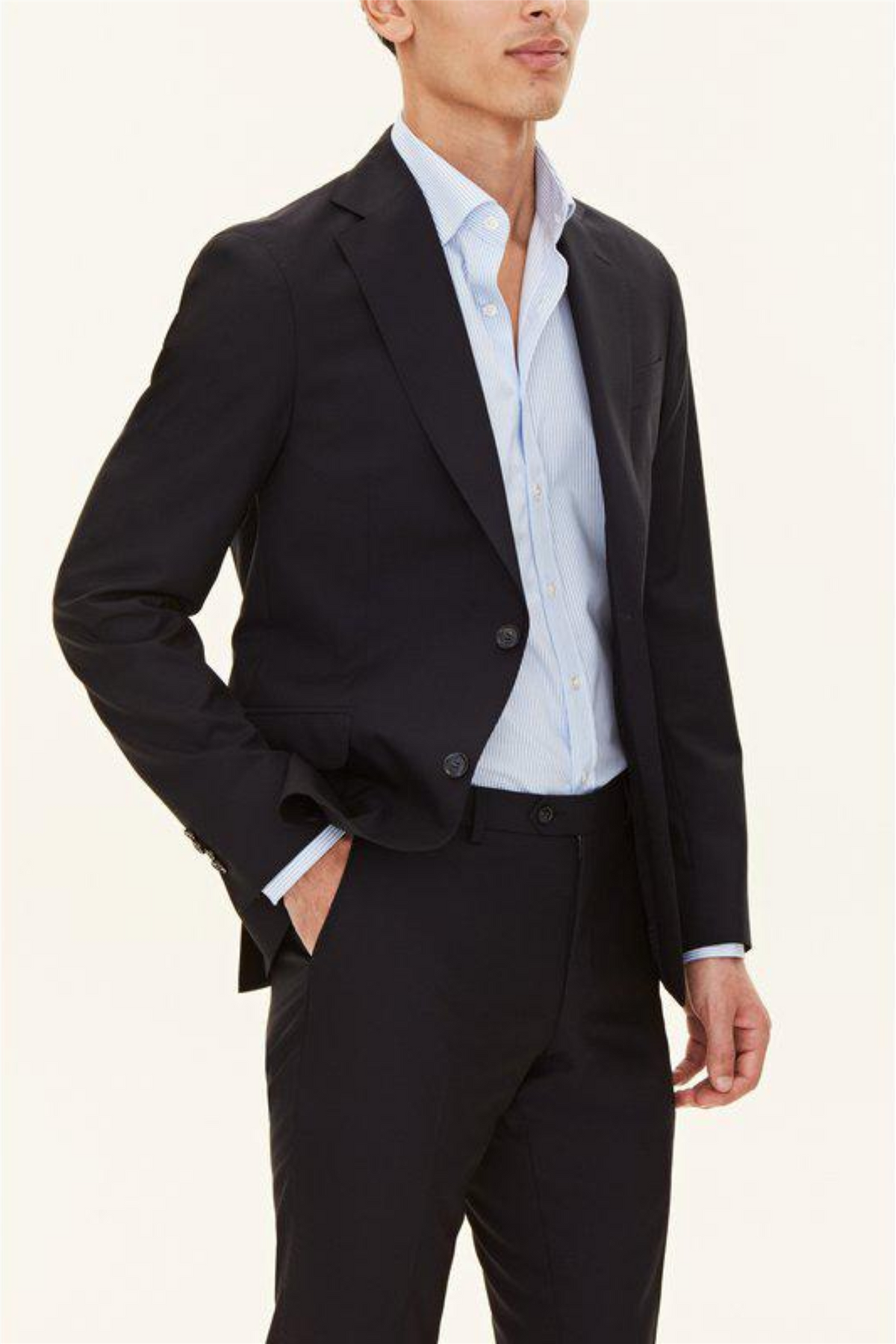 Ego Slim Fit Wool Blazer Navy