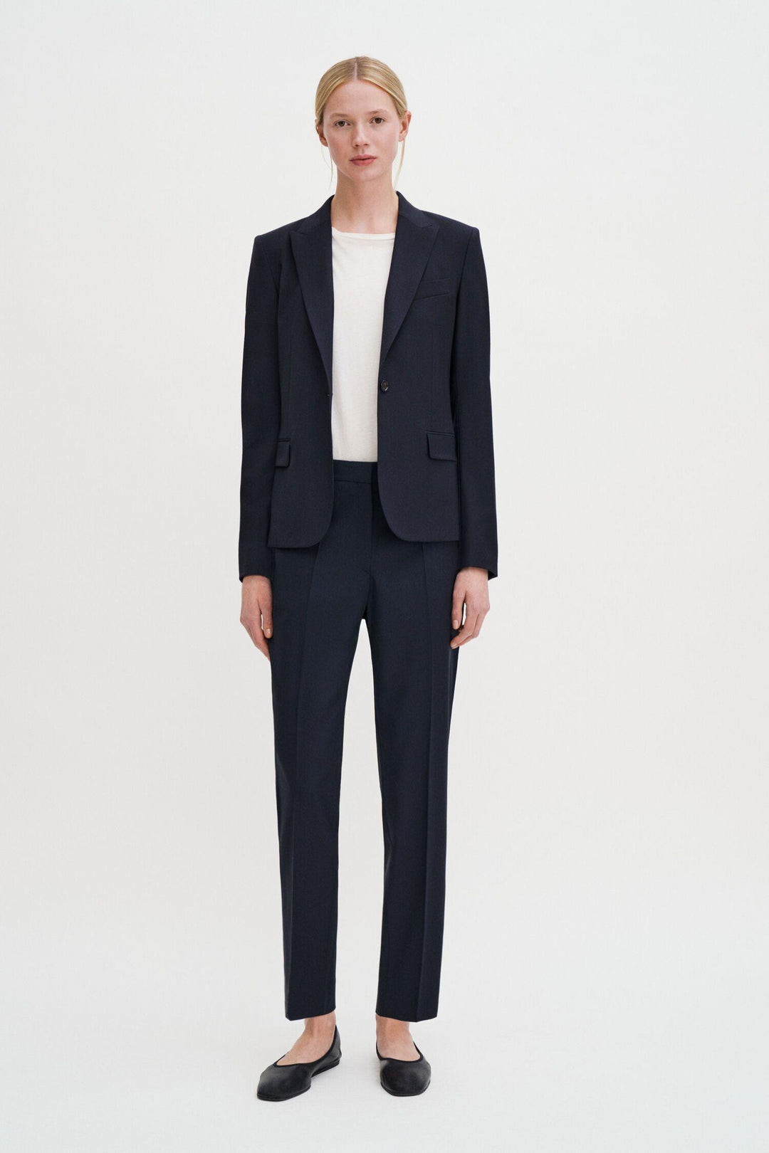 Sasha Cool Wool Blazer Dark Navy