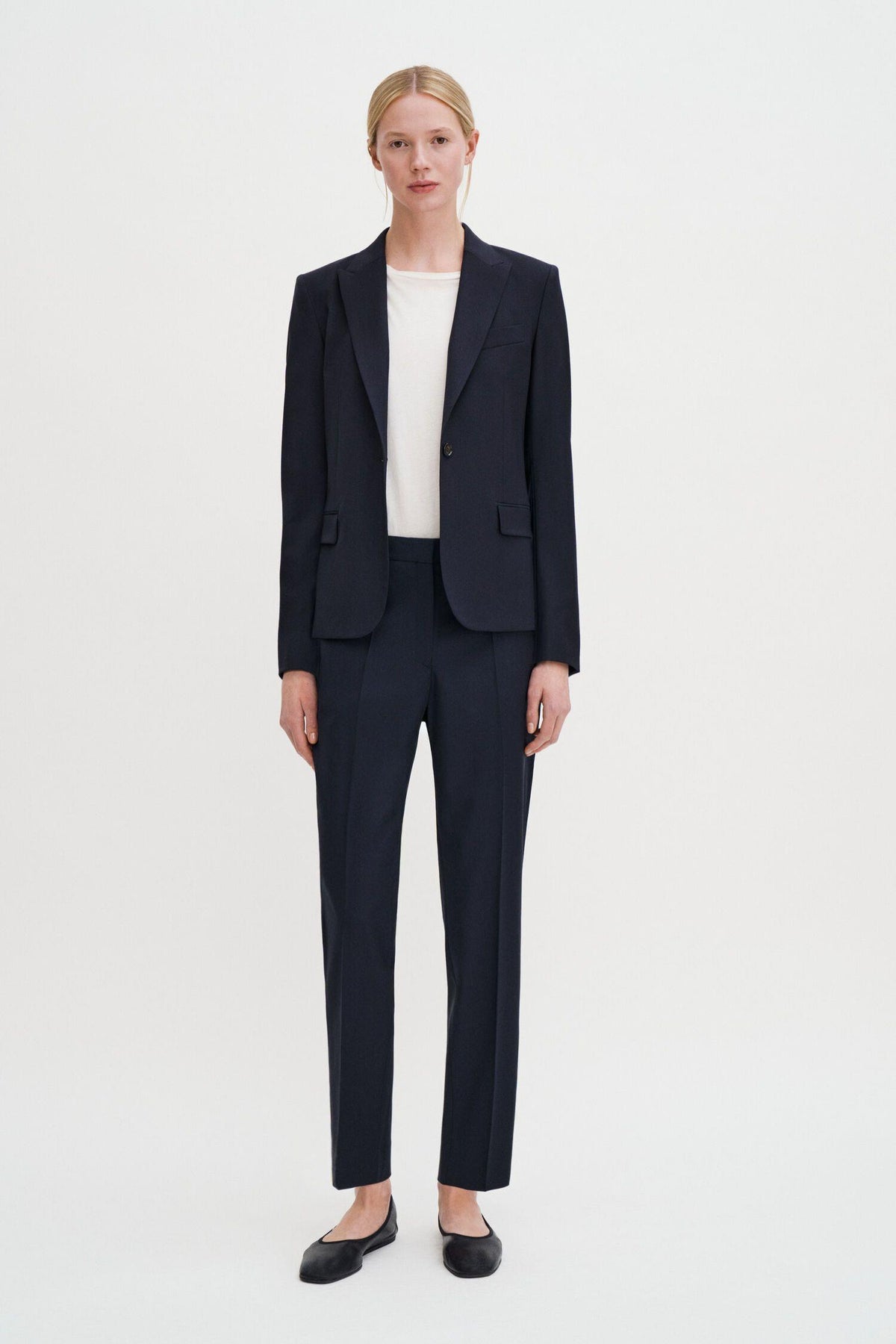 Sasha Cool Wool Blazer Dark Navy