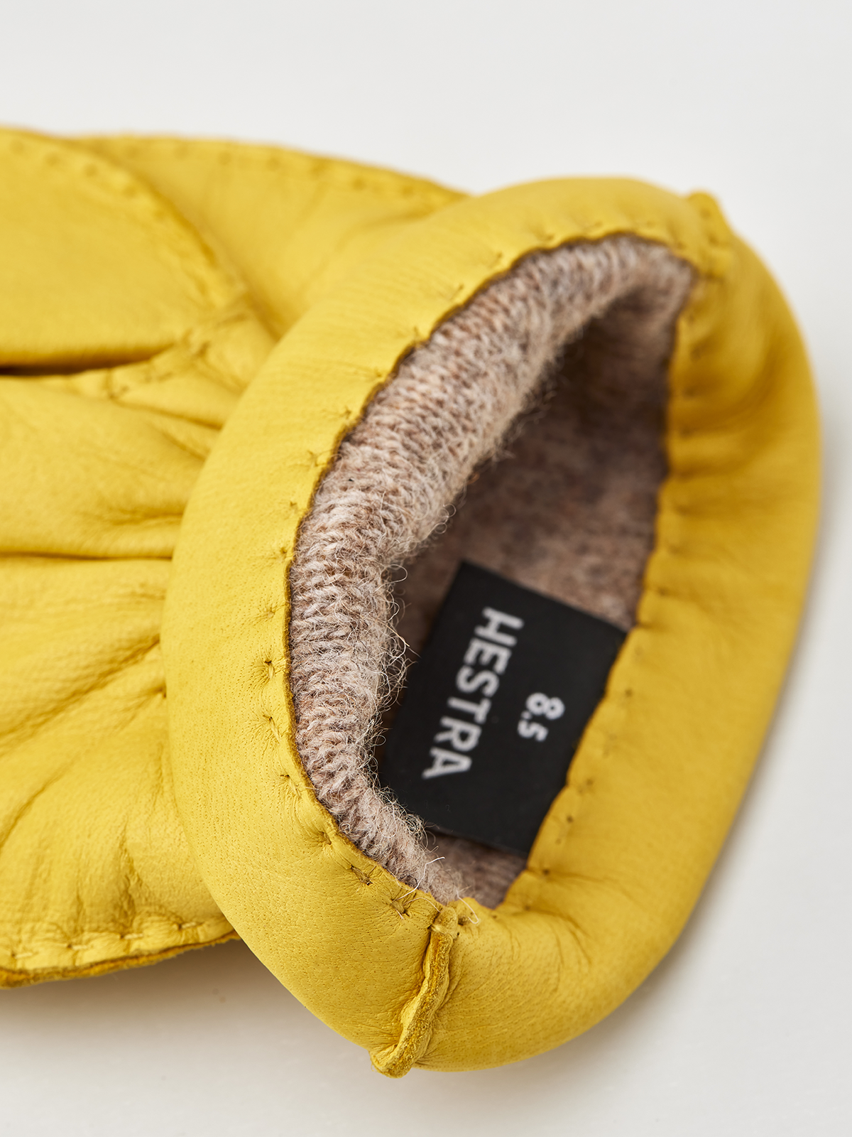 Matthew Deerskin Leather Gloves Natural Yellow