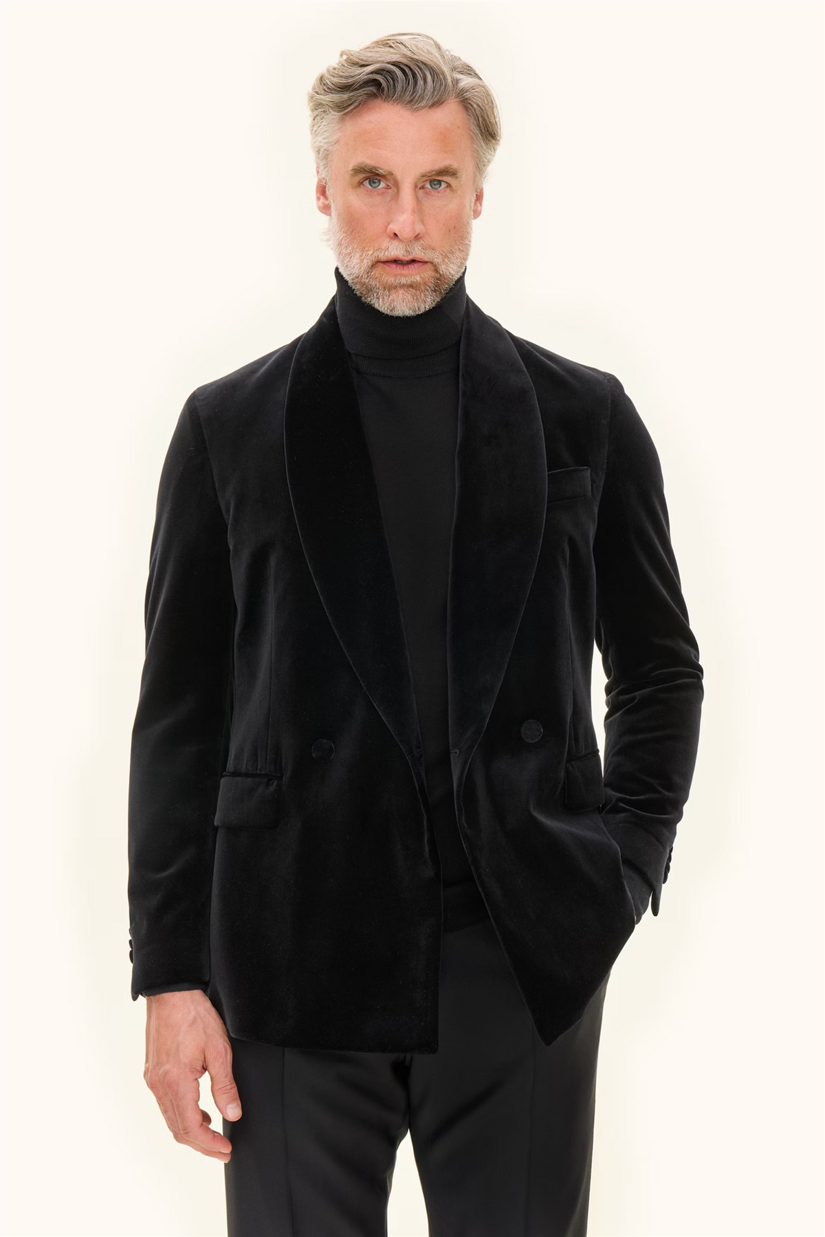 Fattore Tuxedo Blazer Velvet Black
