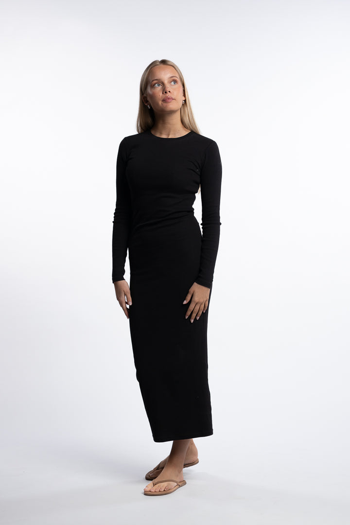 Saalexa Midi Dress 7542- Black