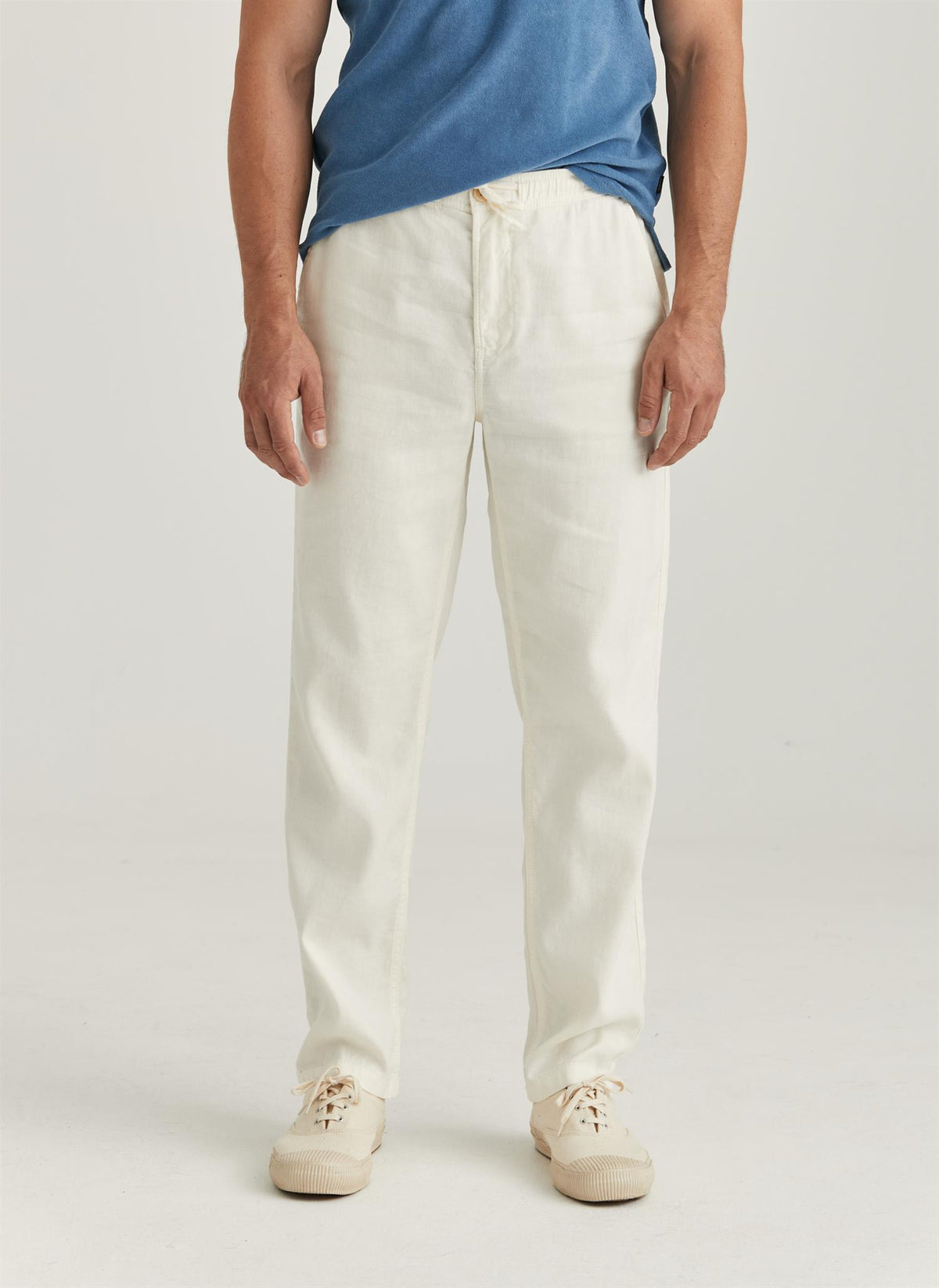 Fenix Cotton/Linen Trouser Off-White