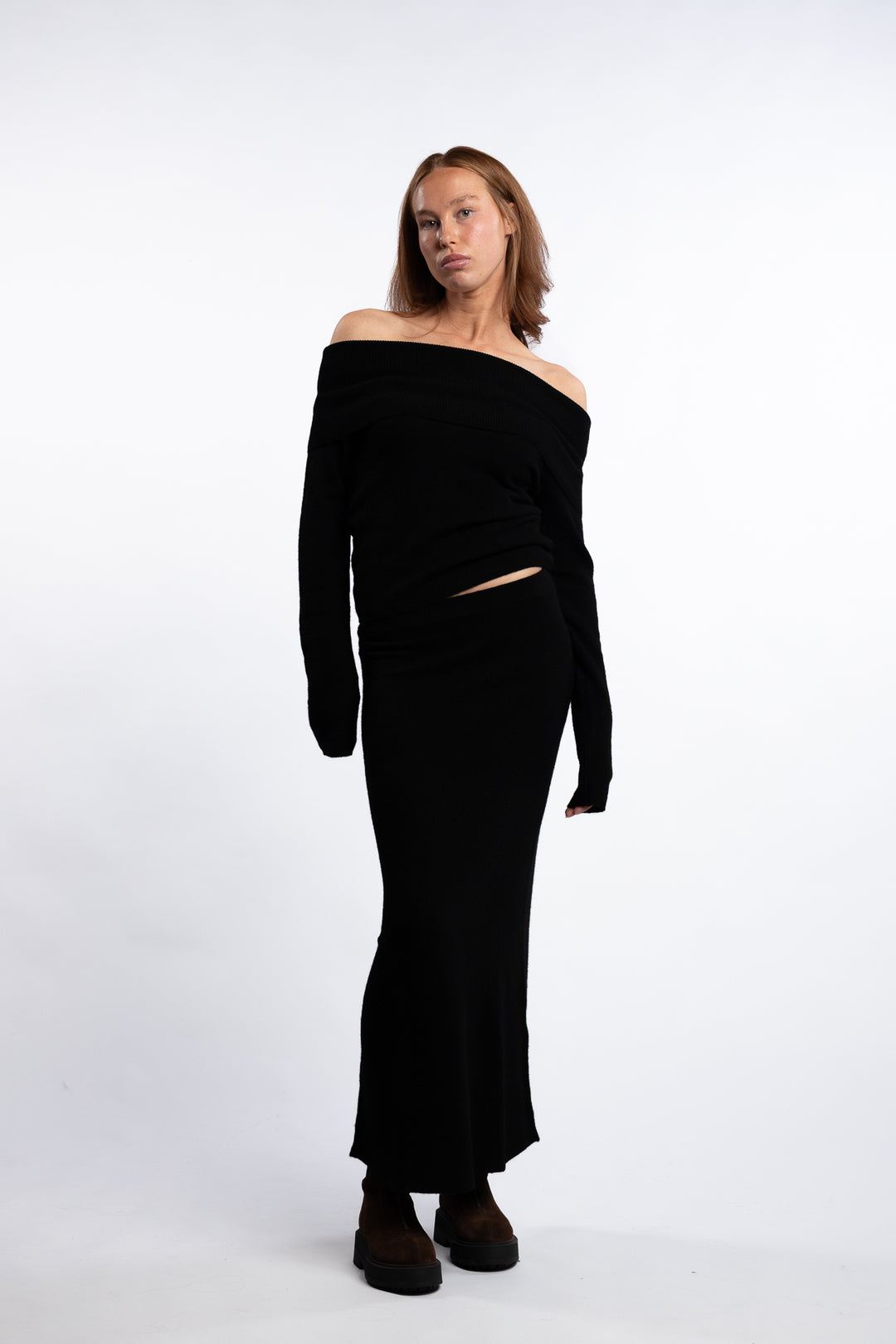 Jana Knit Skirt - Black