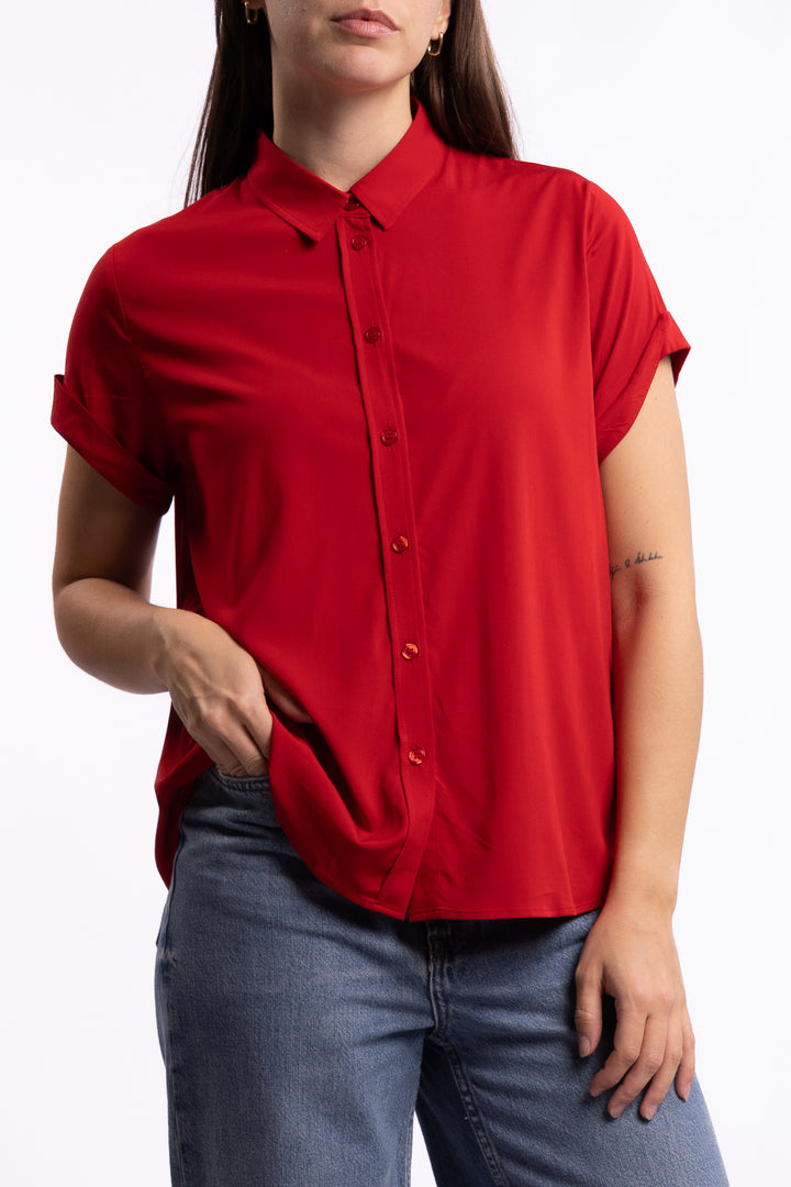 Majan SS Shirt 9942 - Haute Red