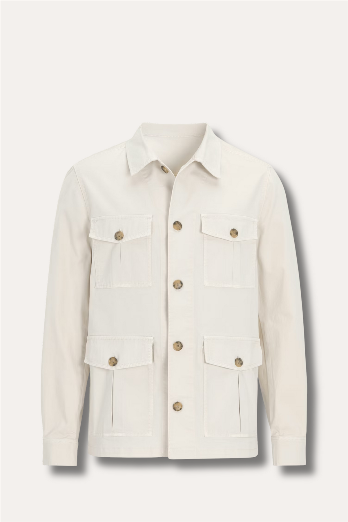 Safari Shirt Jacket Creme White