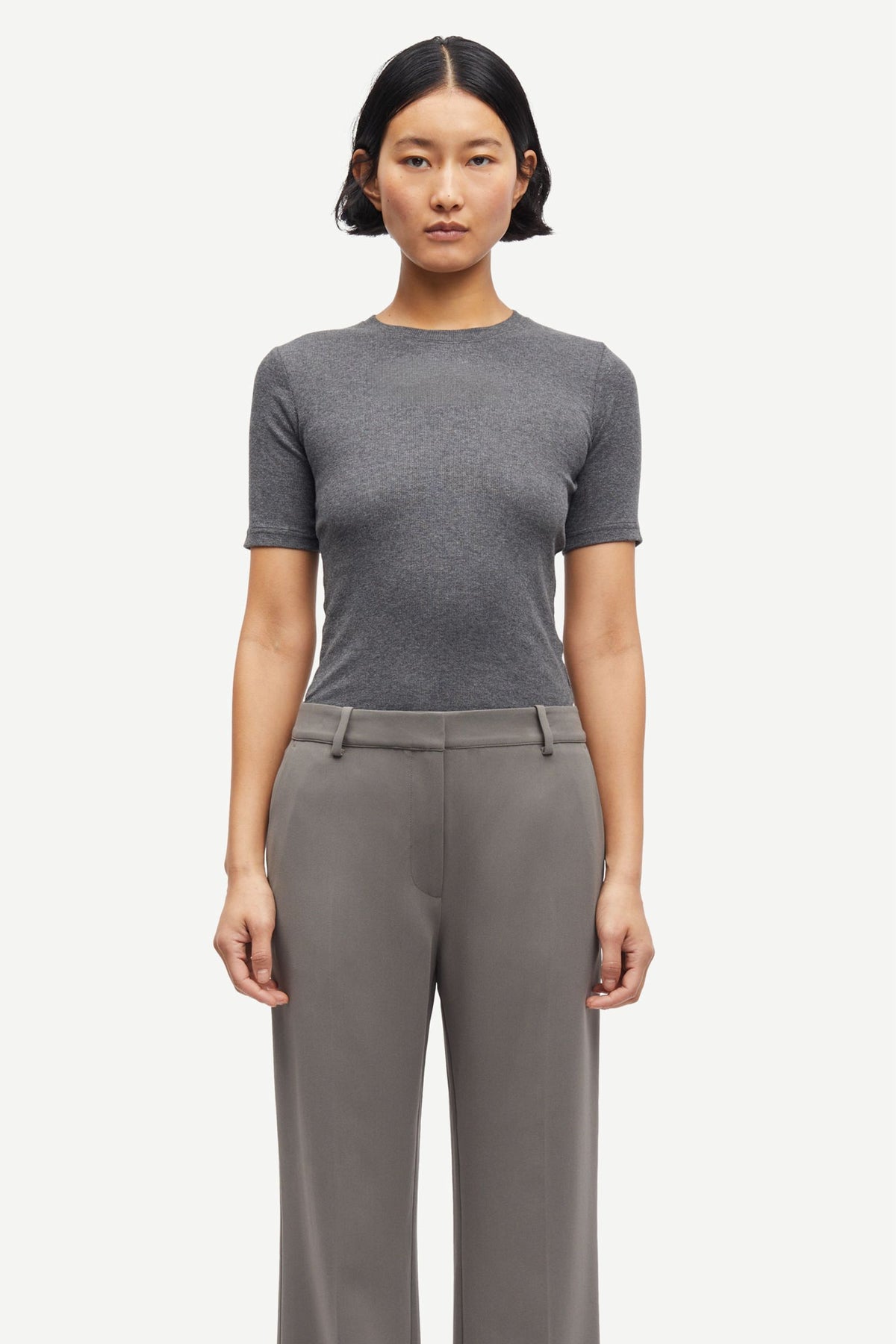Saalexo T-Shirt 7542- Dark grey mel