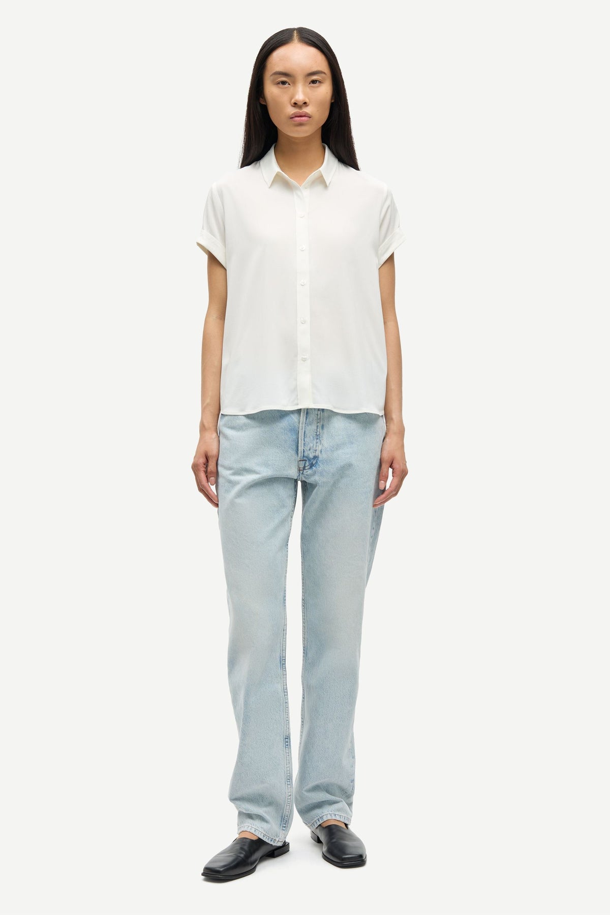 Majan SS Shirt 9942- Clear Cream