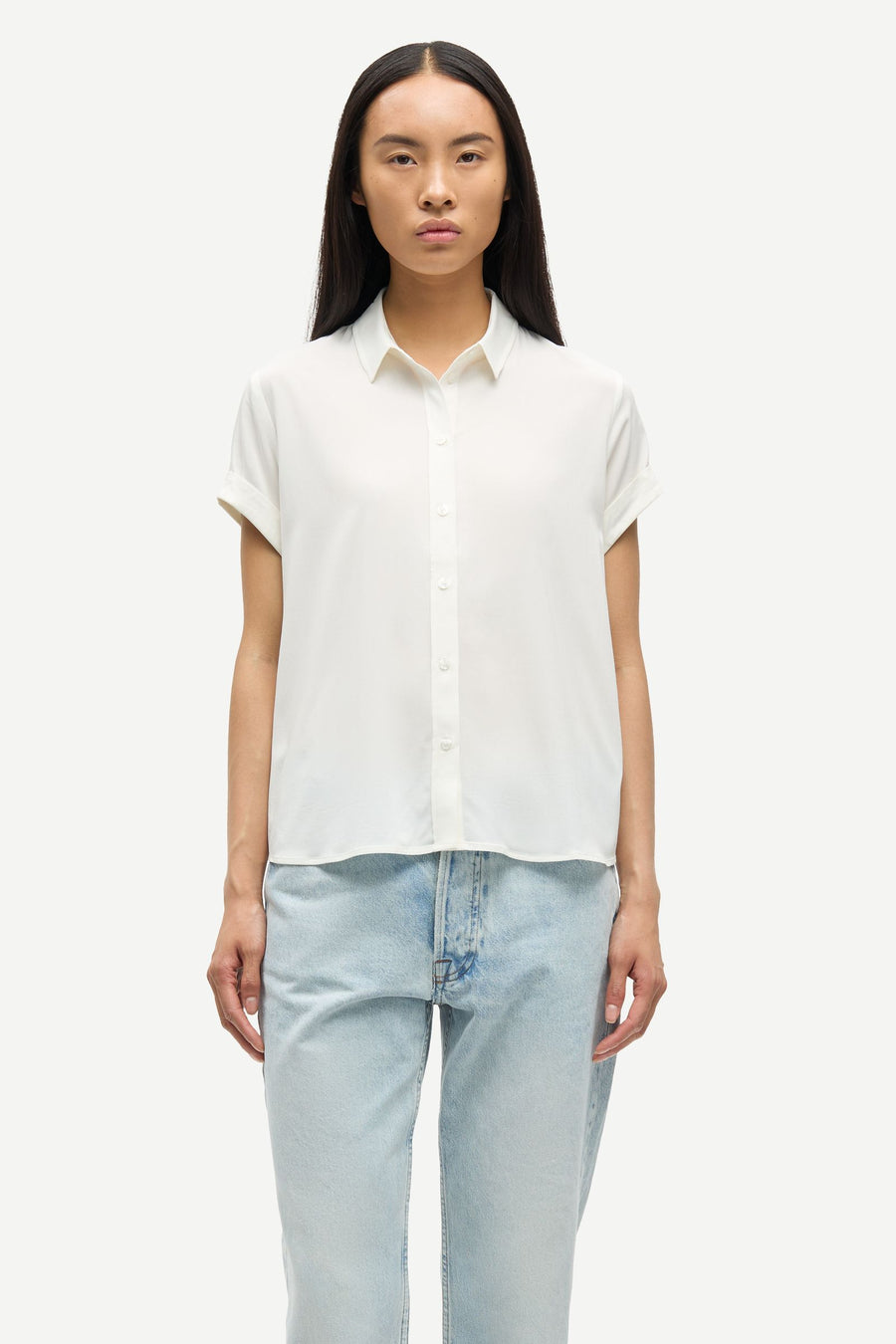 Majan SS Shirt 9942- Clear Cream