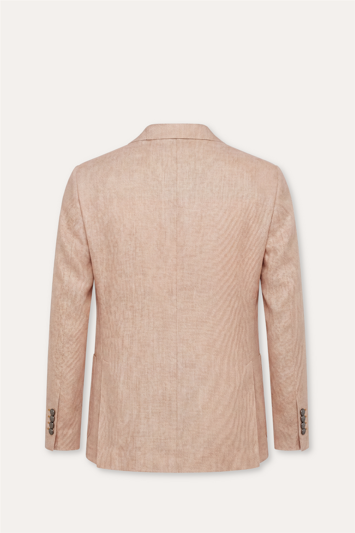 Linen/Wool Slim Fit Blazer Light Orange