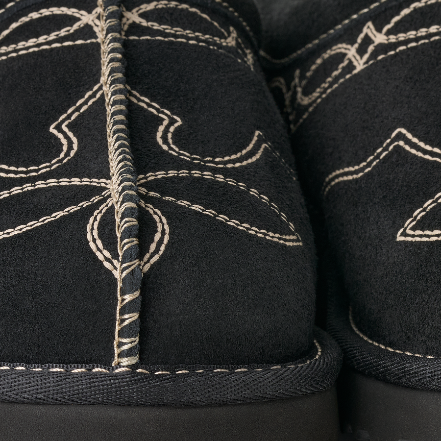 W Tasman Western - Black detalj