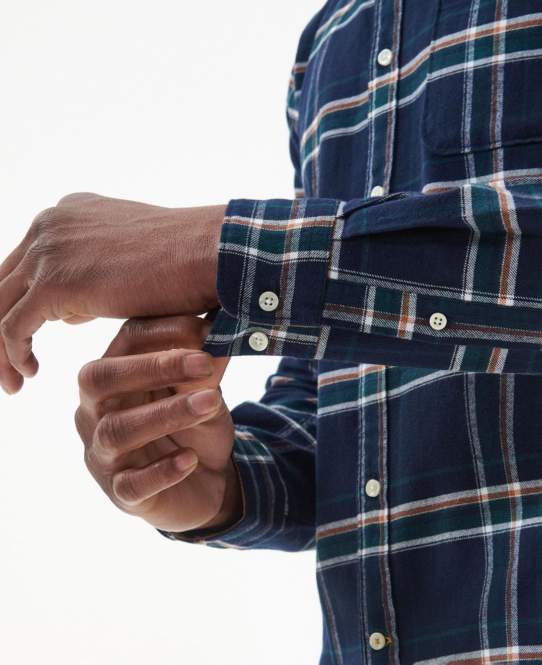 Ronan Tailored Check Shirt Inky Blue-Skjorter-Bogartstore