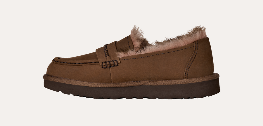 UGG W Ellis Nubuck Loafer Dark Chestnut – sideprofil