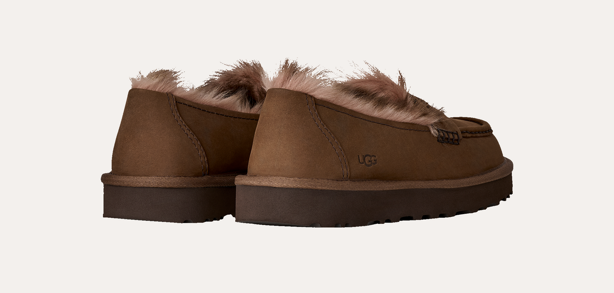 UGG W Ellis Nubuck Loafer Dark Chestnut – bakside