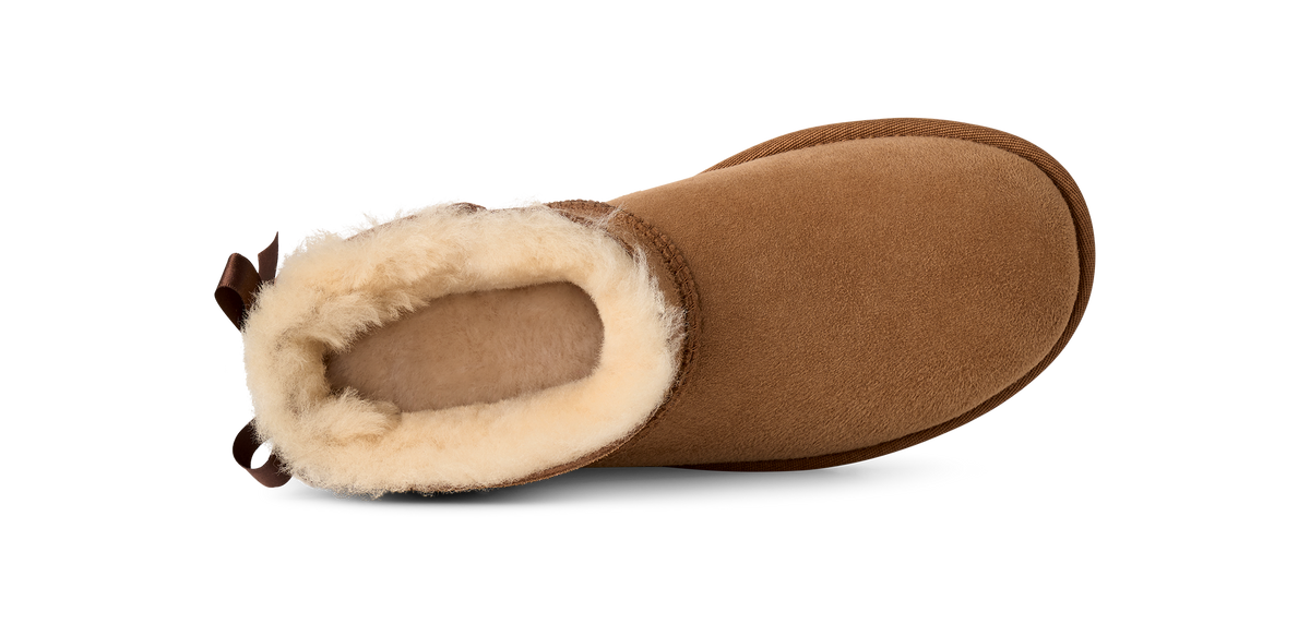 UGG W Ultra Mini Bailey Bow Chestnut - detalj fôr