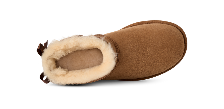 UGG W Ultra Mini Bailey Bow Chestnut - detalj fôr