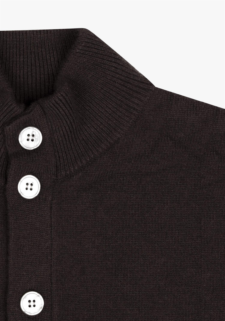 Leo Full Button Cardigan Brown