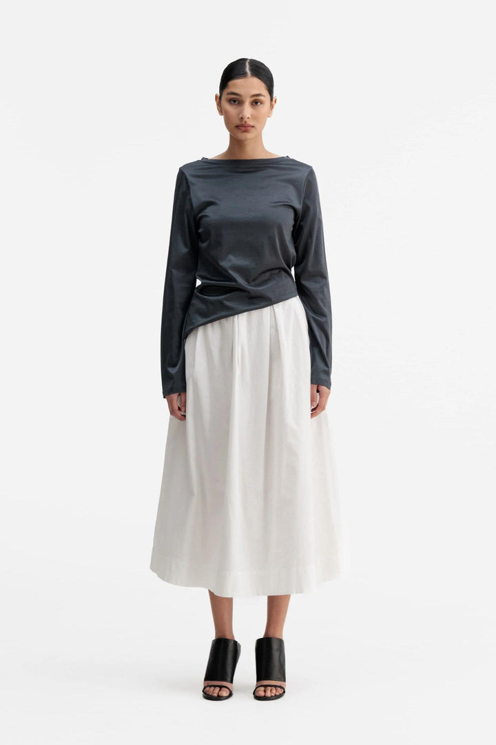 Mace oxford skirt- White