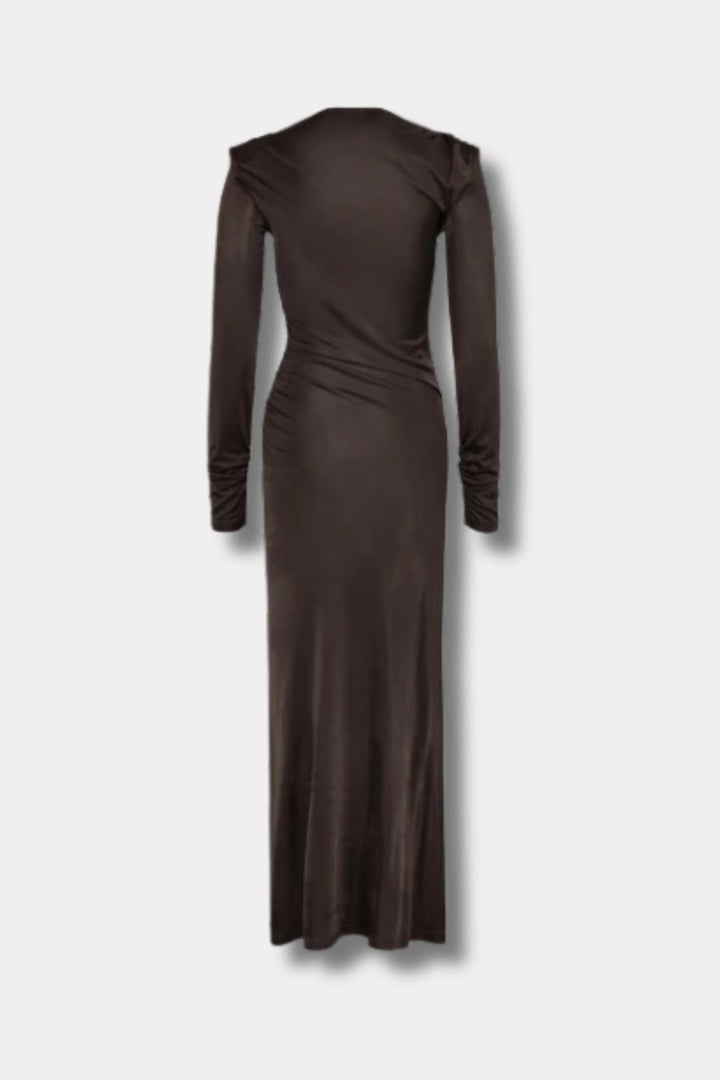 San Dona Dress- Brown
