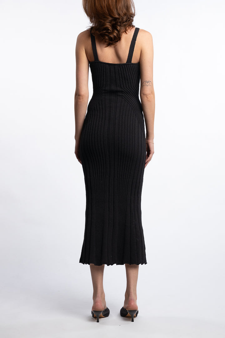 Lugo Slip Dress- Black