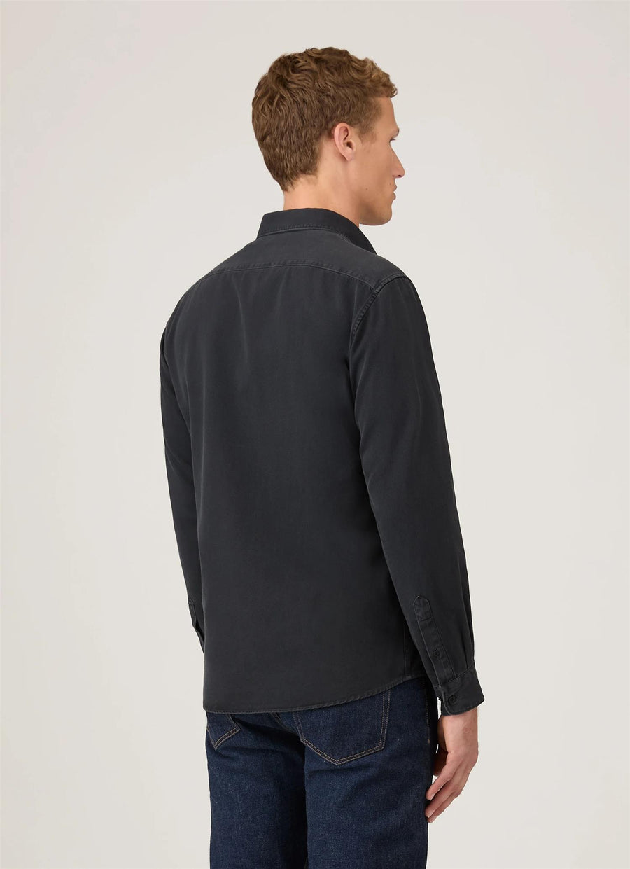Button Down Twill Shirt Black