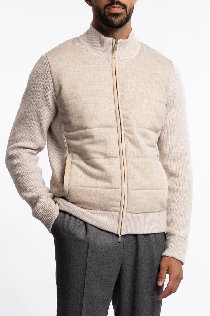 Super Geelong And Flannel Wool Jacket Cream