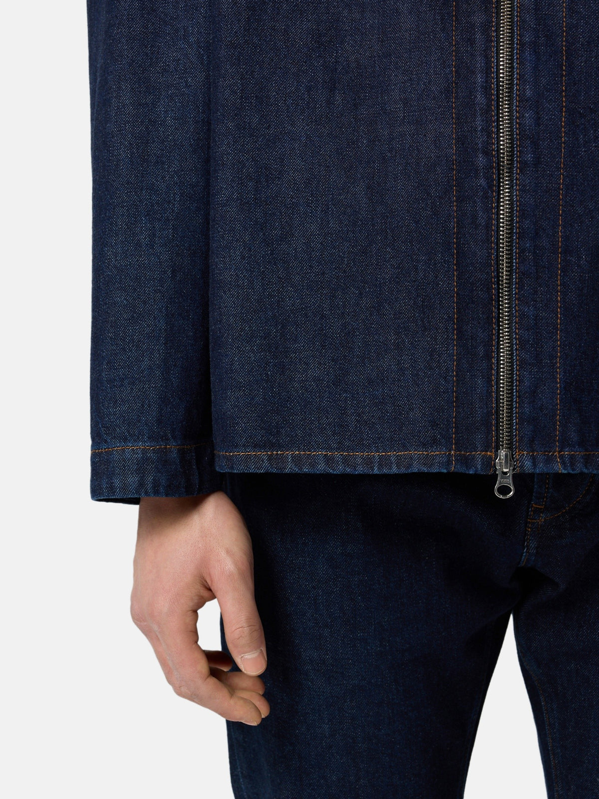 1200002 Indigo Denim-Rinsed Comfort-fit overshirt